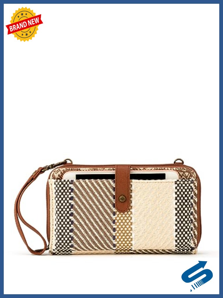 Large Smartphone Crossbody Bag - Convertible Wristlet & Wallet - Hand Crochet